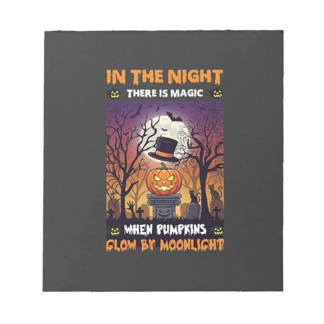 Bloc-note Chapeau haut de forme de citrouille d'Halloween de (Devant)