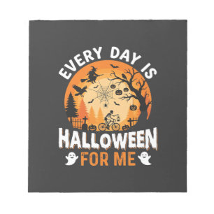 Bloc-note Chaque Jour Est Halloween Vintage T Shirt Design
