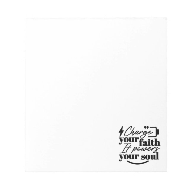 Bloc-note Charge Your Faith – Christian Inspirational Quote  (Devant)