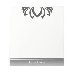 Bloc-note Chargeur de Yoga Fleur Lotus Classique Holistique