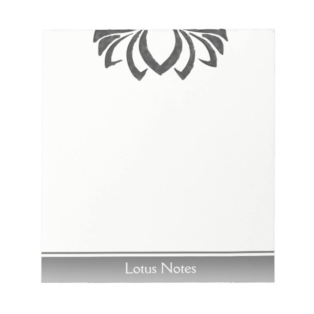 Bloc-note Chargeur de Yoga Fleur Lotus Classique Holistique (Devant)