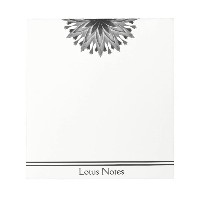 Bloc-note Chargeur de Yoga Fleur Lotus Classique Holistique (Devant)