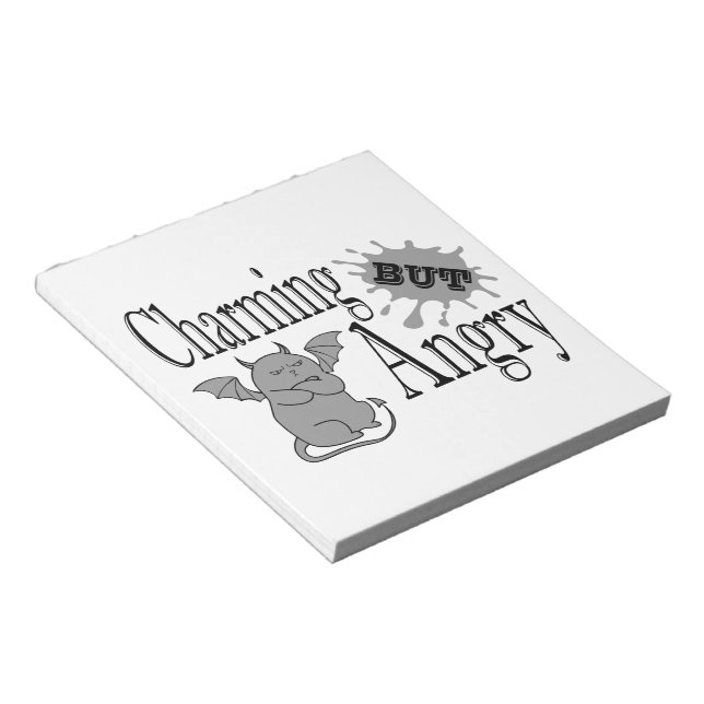 Bloc-note Charming mais en colère petit chat diable drôle ci (Incliné)