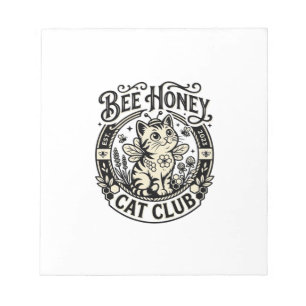 Bloc-note Chat abeille miel Chat drôle Graphique - Club Chat