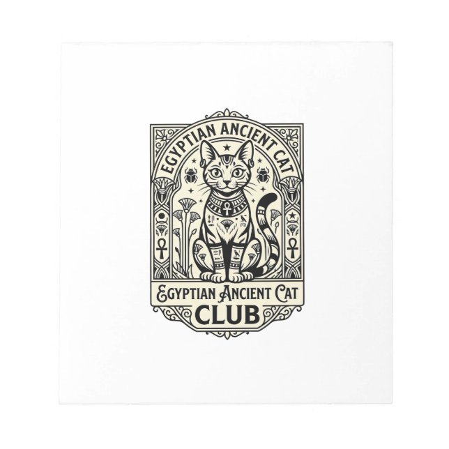 Bloc-note Chat ancien égyptien drôle Graphique - Égyptien  (Devant)