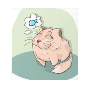 Bloc-note Chat animal poisson penser mignon animal