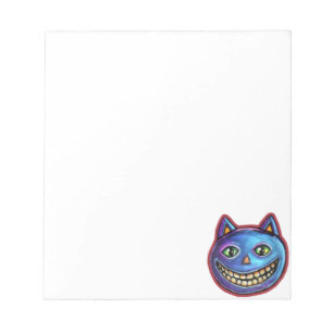 Bloc-note Chat bleu souriant Vintage Halloweenies