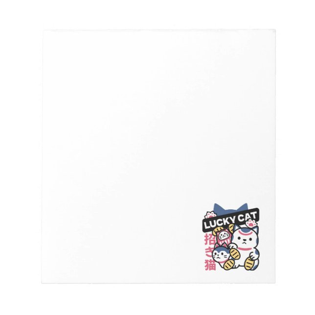 Bloc-note Chat Chanceux Maneki Neko – Chat de Fortune Japona (Devant)