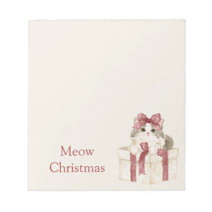 Bloc-note Chat Dans Une Boîte De Noël