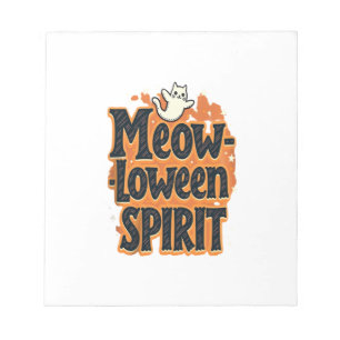 Bloc-note Chat d'esprit de Meow-loween