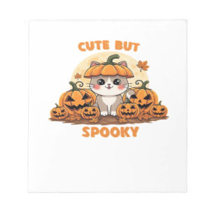 Bloc-note Chat d'Halloween mignon avec citrouilles � Kawaii 