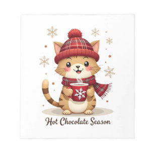 Bloc-note Chat Drôle Chocolat Chaud Saison Joyeux Noël Maman