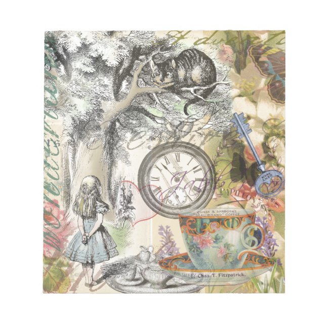 Bloc-note Chat du Cheshire Alice au Pays des Merveilles Clas (Devant)