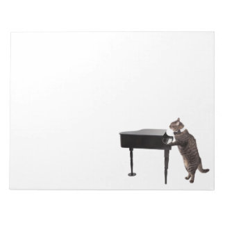 Bloc-note Chat Jouer Piano