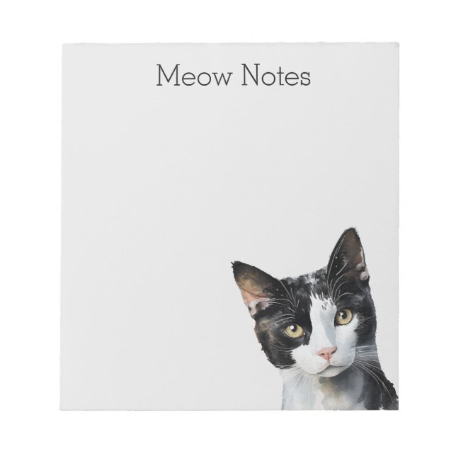 Bloc-note Chat Kitty blanc gris noir (Devant)