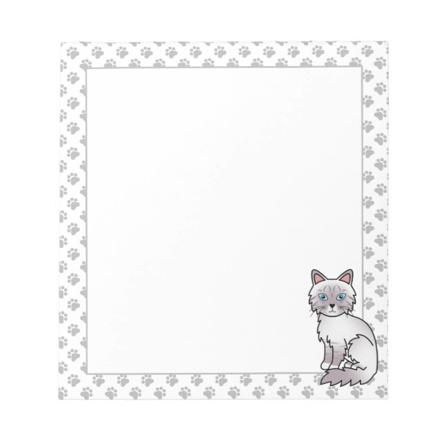 Bloc-note Chat Lilac Point Tabby Birman / Ragdoll Mignon & P (Devant)