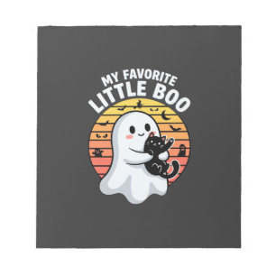 Bloc-note Chat Little Boo fantôme d'Halloween