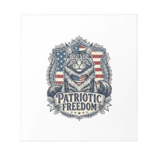 Bloc-note Chat Maine Coon Patriotique