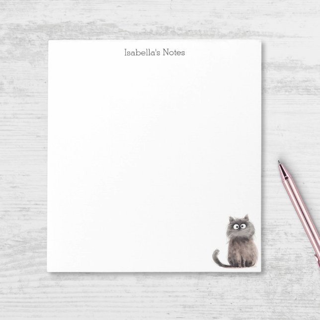 Bloc-note Chat mignon et excentrique personnalisé (Créateur téléchargé)