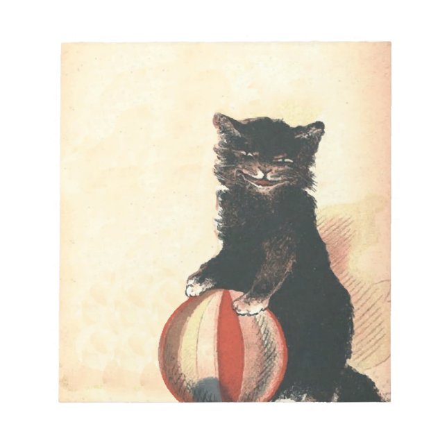 Bloc-note Chat Noir HALLOWEEN Vintage (Devant)