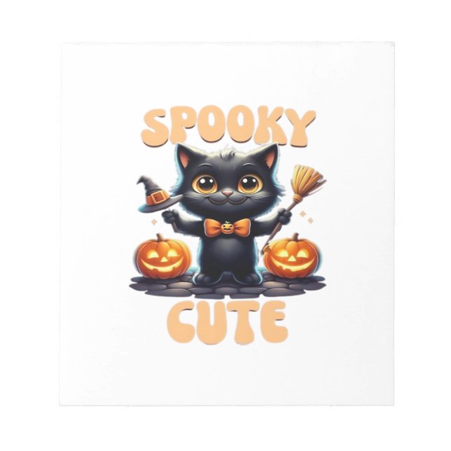 Bloc-note Chat noir mignon et effrayant T-Shirt Classique (Devant)