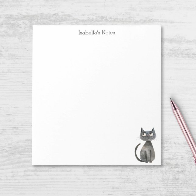 Bloc-note Chat noir original personnalisé (Créateur téléchargé)