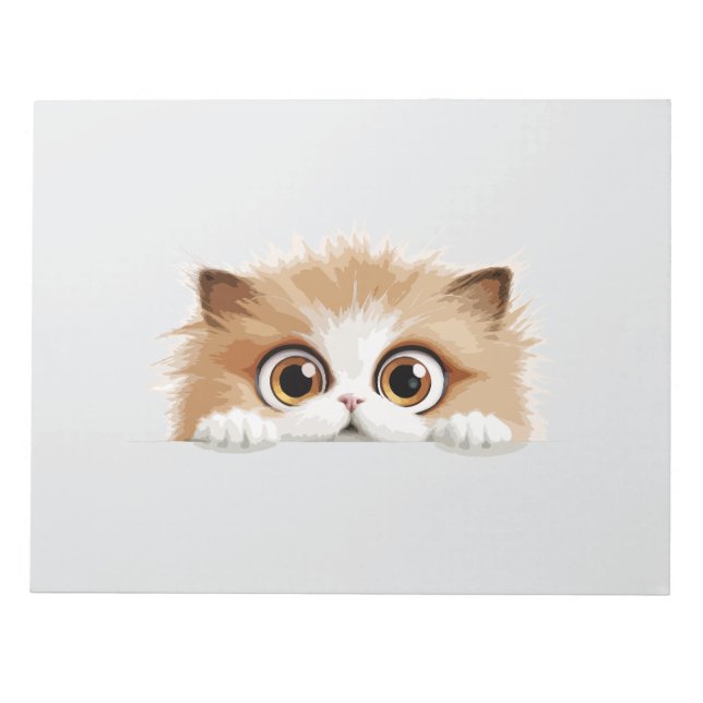 Bloc-note Chat Peeking mignonne adorable animal amusant cari (Devant)