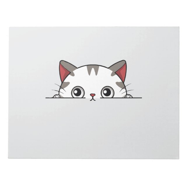 Bloc-note Chat Peeking mignonne adorable animal amusant cari (Devant)