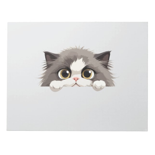 Bloc-note Chat Peeking mignonne adorable animal amusant cari (Devant)