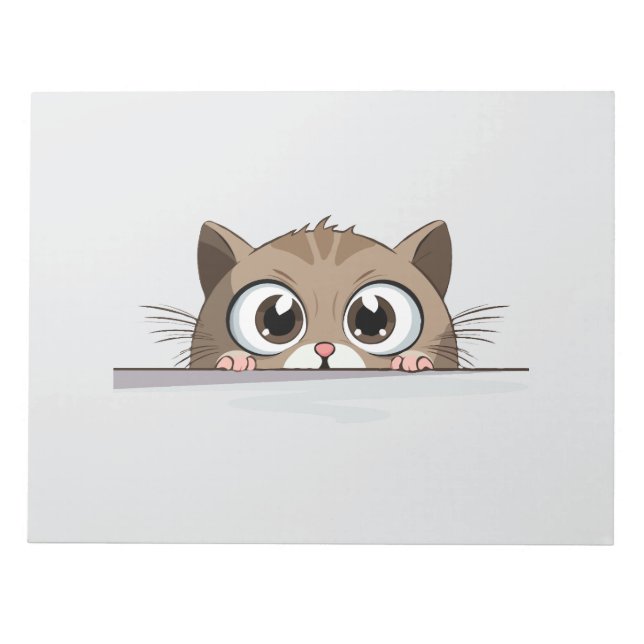 Bloc-note Chat Peeking mignonne adorable animal amusant cari (Devant)