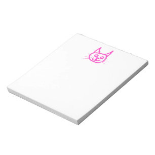 Bloc-note Chat rose lumineux