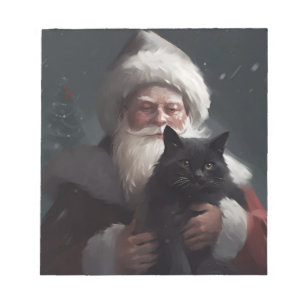 Bloc-note Chat Smoking Avec Le Père Noël Festif Noël