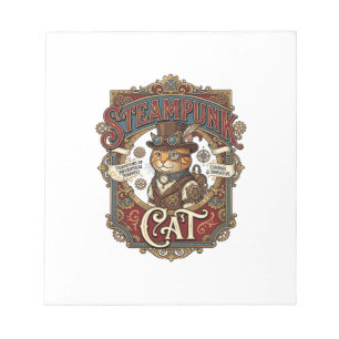 Bloc-note Chat Steampunk Steampunk Chat Vintage