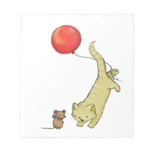 Bloc-note Chat sur un ballon