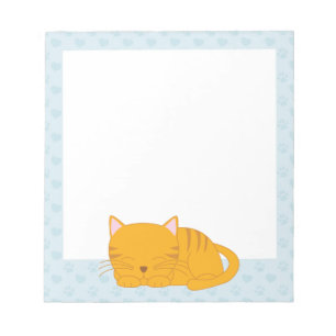 Bloc-note Chat Tabby Orange Dormant