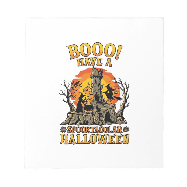 Bloc-note Château de sorcière de Halloween Spooktacular Booo (Devant)