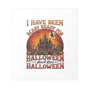 Bloc-note Château Hanté Halloween Sorcière Citrouille Prêt E