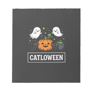 Bloc-note Chatloween Mignon Fantôme Chat Design Halloween_1