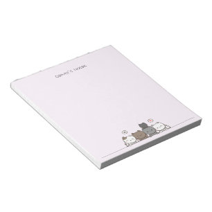 Bloc-note Chaton mignon dégradé de couleurs personnalisé 