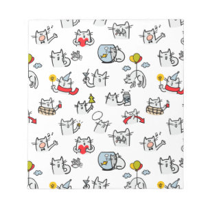 Bloc-note Chats amusants, lait et magie.