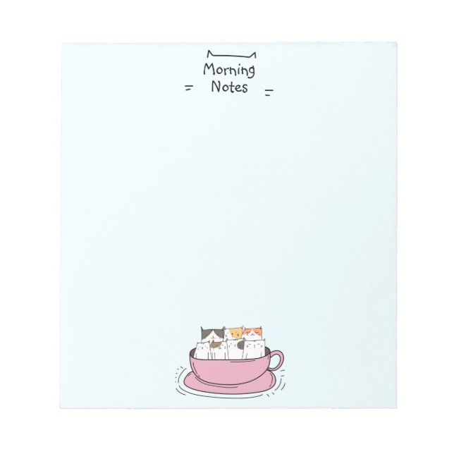 Bloc-note Chats de café personnalisés (Devant)