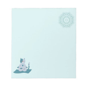 Bloc-note Chats de yoga vert