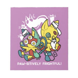 Bloc-note Chats déplaisants Halloween Art : Paw-sitly Fright