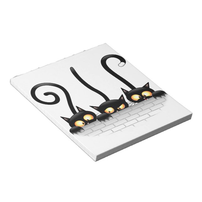 Bloc-note Chats Naughty, Playful et drôle de personnages (Incliné)