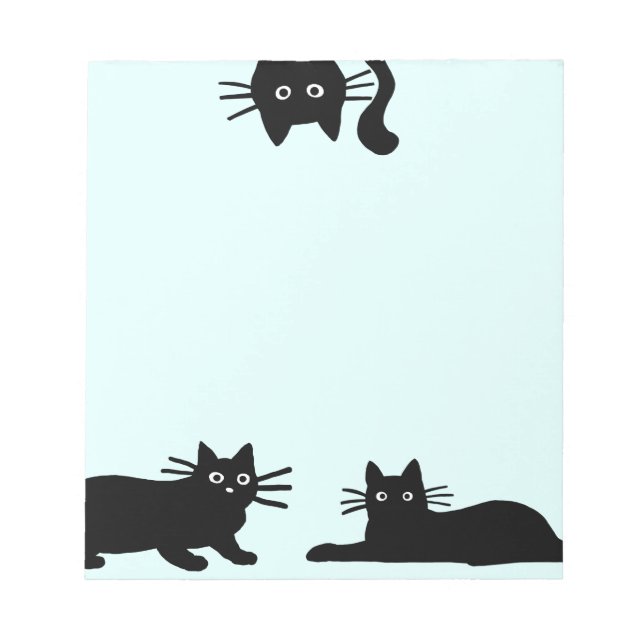Bloc-note Chats noirs sournois | Cool Kitty Cat Lover's Funn (Devant)