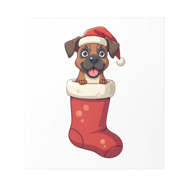 Bloc-note Chaussette de Noël Boxer (Devant)