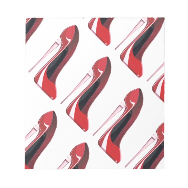 Bloc-note Chaussure d'art en talon rouge de Champagne (Devant)