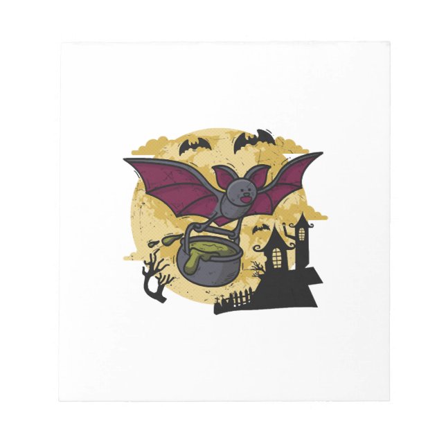 Bloc-note Chauve-souris Halloween (Devant)