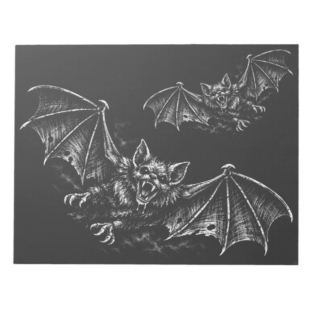 Bloc-note Chauve-souris plongeante - par BurnsInHell (Devant)