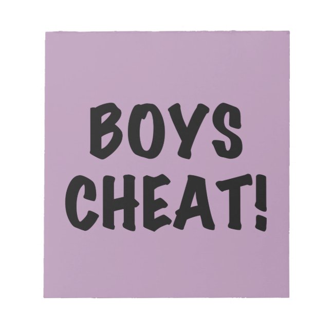 Bloc-note Cheat de Boys (Devant)